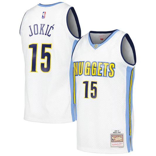 Nikola Jokic Denver Nuggets Mitchell & Ness 2025/26 Throwback Swingman Jersey - White