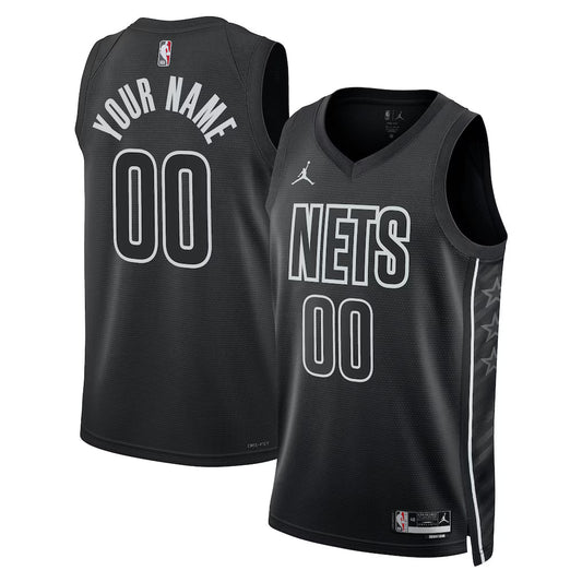 Brooklyn Nets 2025/26 Swingman Custom Jersey - Statement Edition - Black