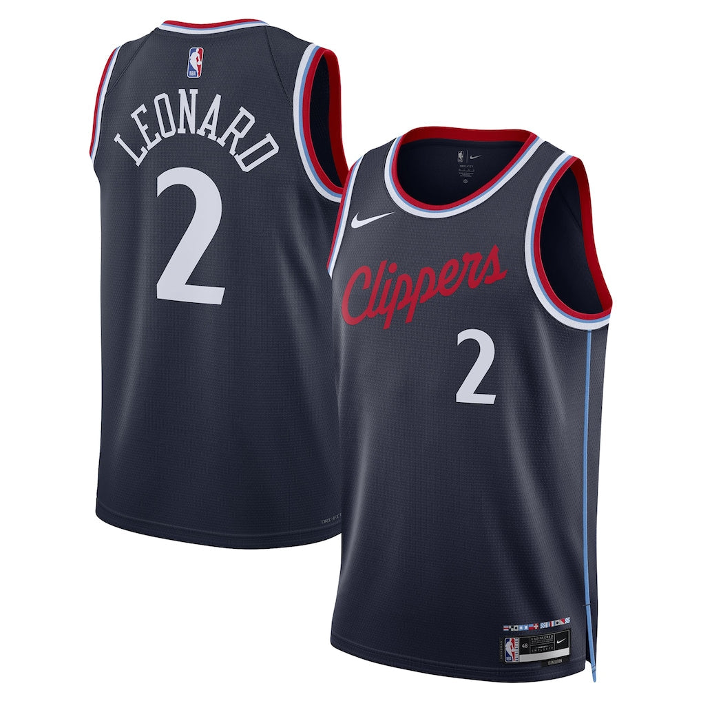 Kawhi Leonard LA Clippers 2025/26 Swingman Jersey - Navy - Icon Edition
