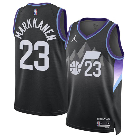 Lauri Markkanen Utah Jazz 2025/26 Swingman Jersey - Statement Edition - Black