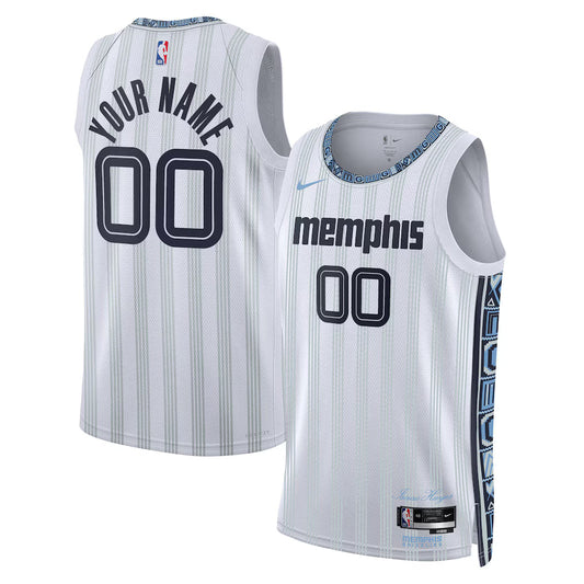 Memphis Grizzlies 2025/26 City Edition Swingman Custom Jersey - White