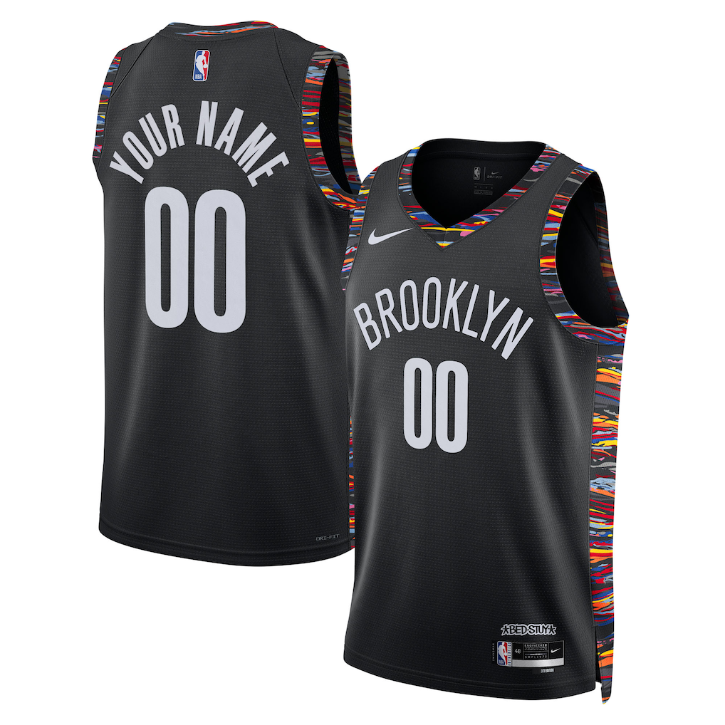 Brooklyn Nets 2025/26 City Edition Swingman Custom Jersey - Black