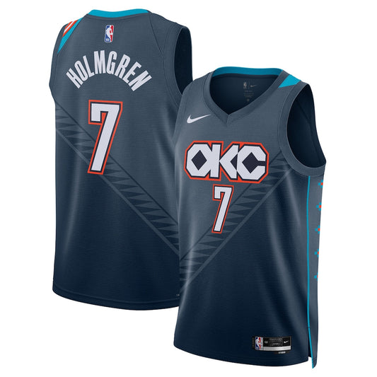 Chet Holmgren Oklahoma City Thunder 2025/26 Swingman Jersey - Navy - City Edition