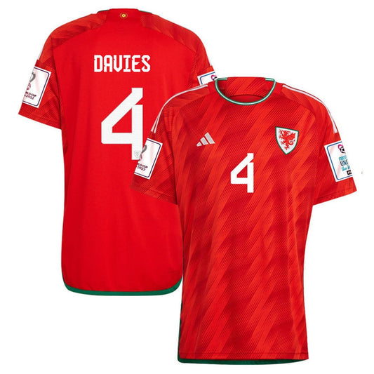 Ben Davies Wales 4 Fifa World Cup Jersey