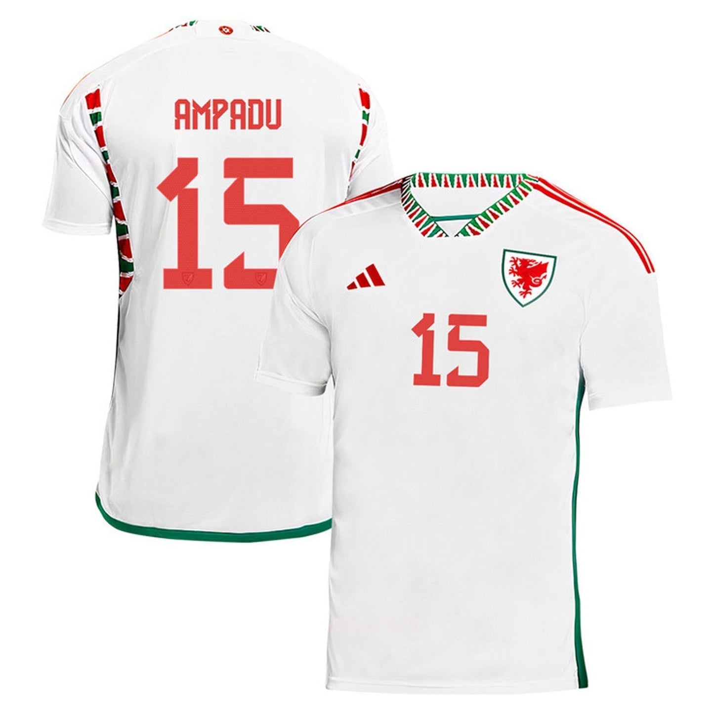 Ethan Ampadu Wales 15 Fifa World Cup Jersey