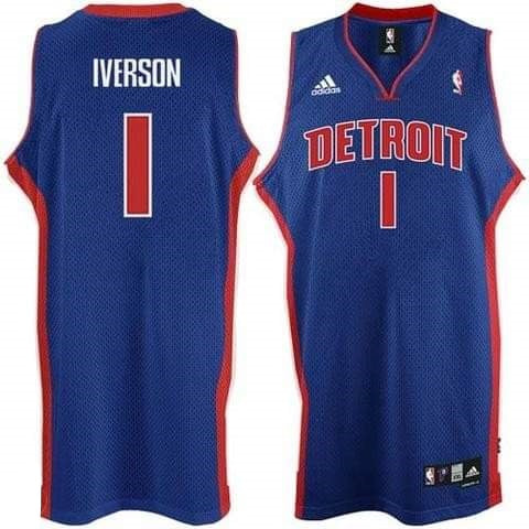 Basketball Allen Iverson Detroit Pistons 1 Jersey