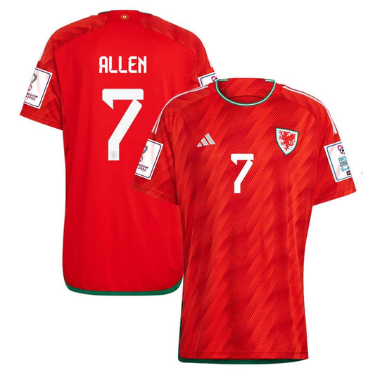 Joe Allen Wales 7 Fifa World Cup Jersey