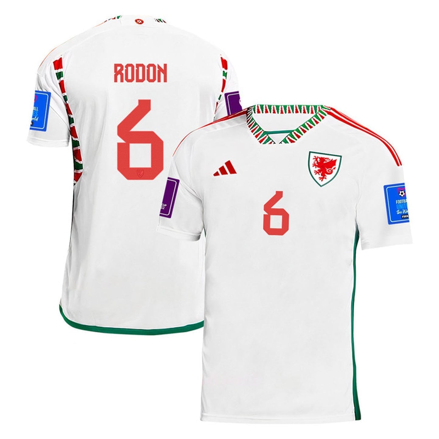 Joe Rodon Wales 6 Fifa World Cup Jersey