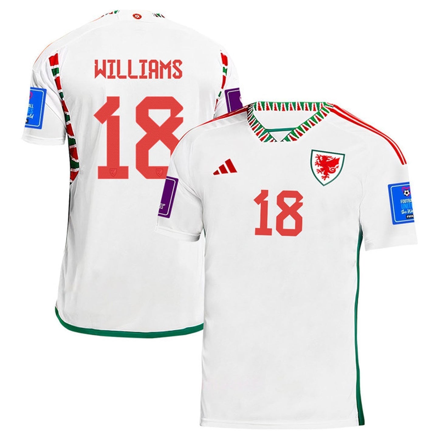Jonny Williams Wales 18 Fifa World Cup Jersey
