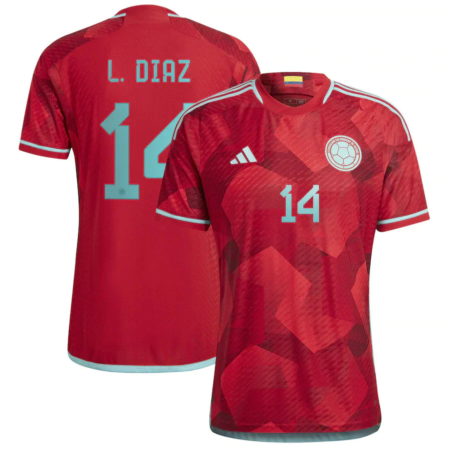 Luis Diaz Colombia 14 FIFA World Cup Jersey