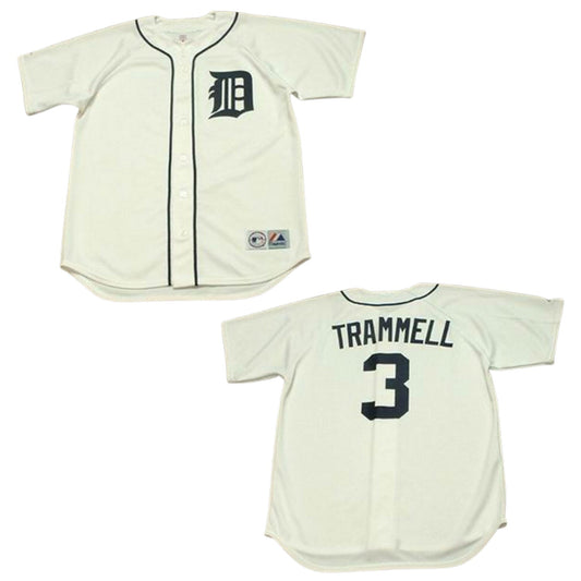 Baseball Alan Trammell Detroit Tigers 3 Jersey