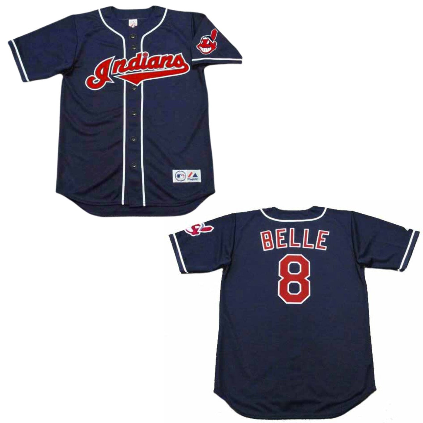 Baseball Albert Belle Cleveland Indians 8 Jersey