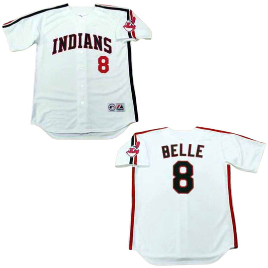 Baseball Albert Belle Cleveland Indians 8 Jersey
