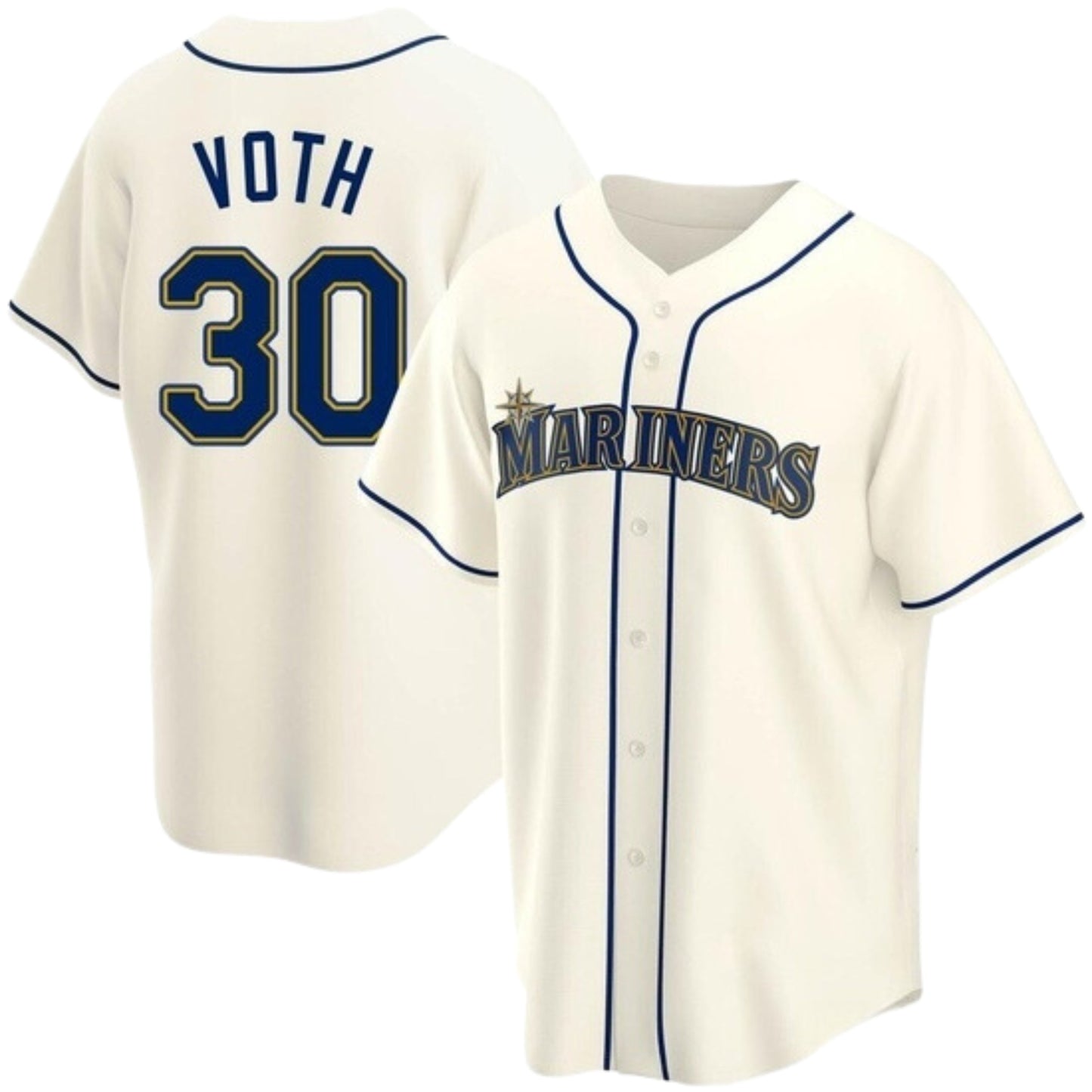 Baseball Austin Voth Seattle Mariners 30 Jersey