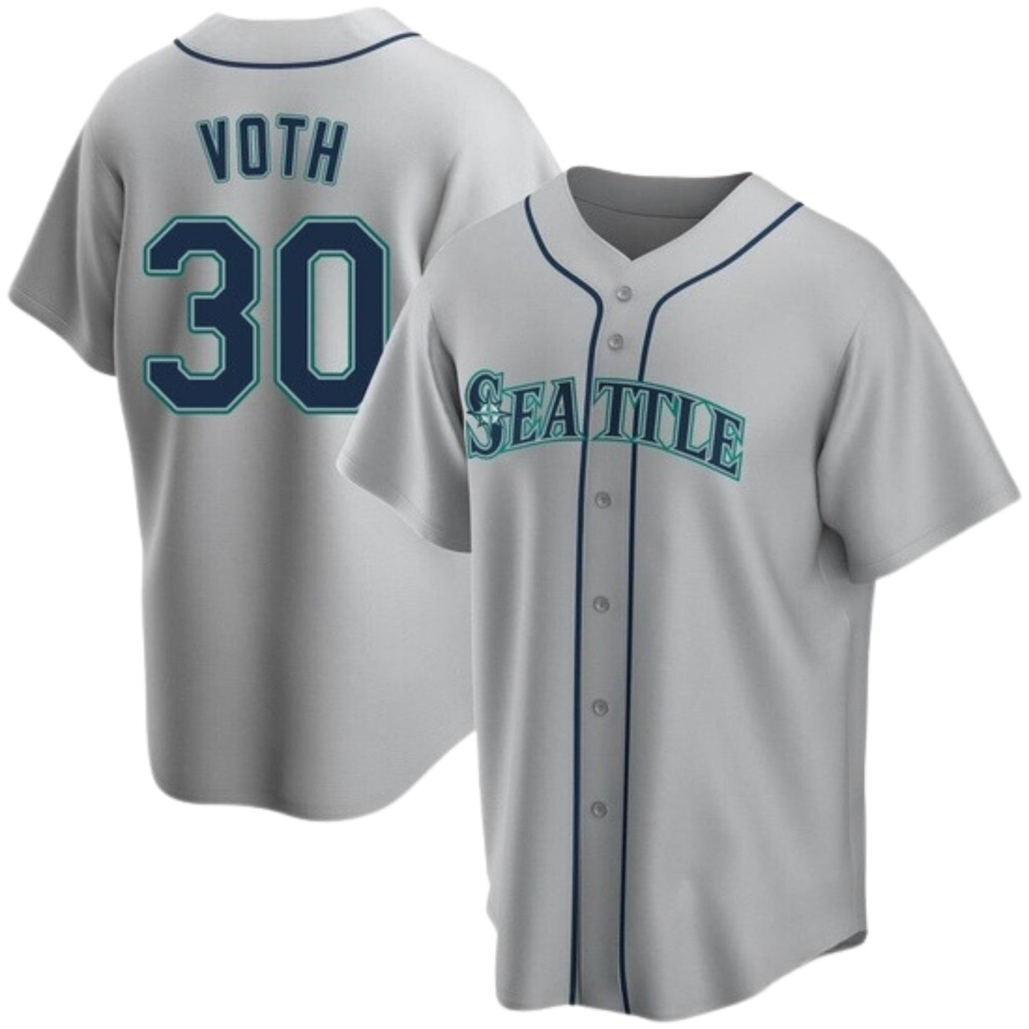 Baseball Austin Voth Seattle Mariners 30 Jersey