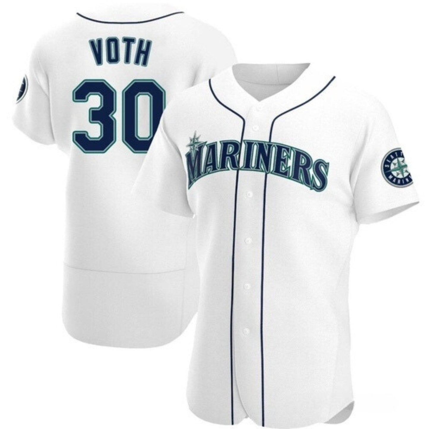 Baseball Austin Voth Seattle Mariners 30 Jersey
