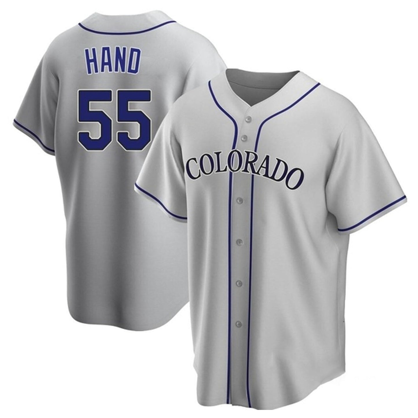 Baseball Brad Hand Colorado Rockies 55 Jersey