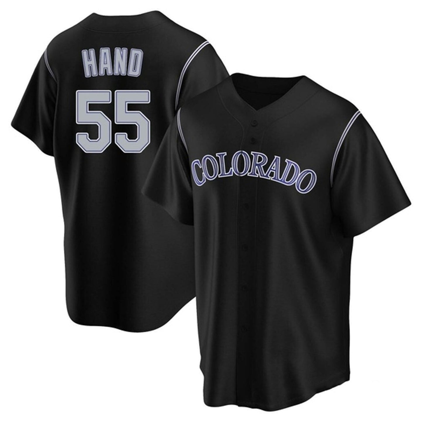 Baseball Brad Hand Colorado Rockies 55 Jersey