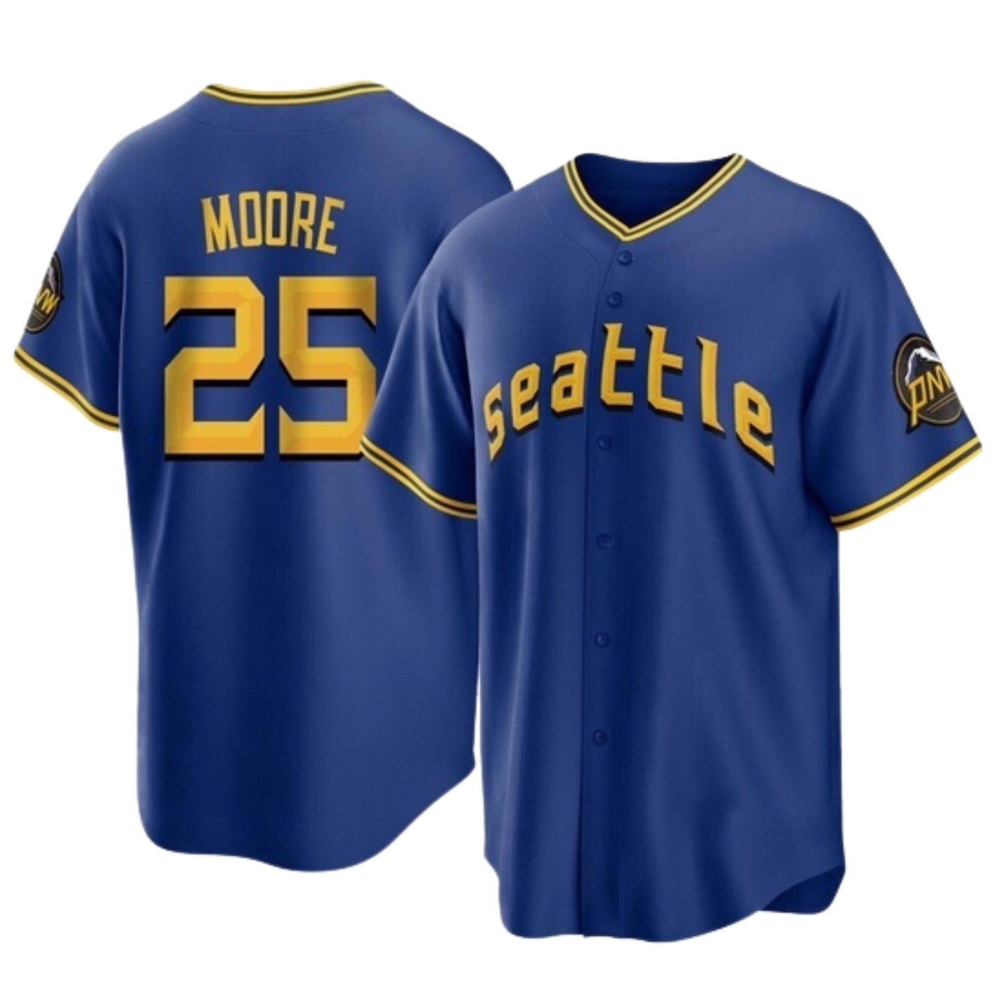 Baseball  Dylan Moore Seattle Mariners 25 Jersey