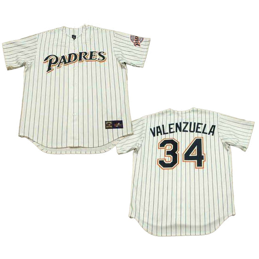 Baseball Fernando Valenzuela San Diego Padres 34 Jersey