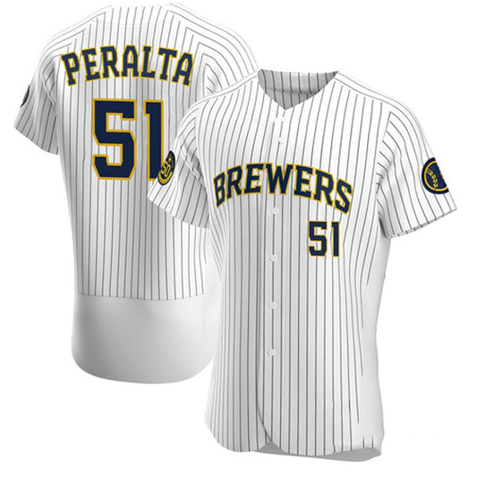 Baseball Freddy Peralta Milwaukee Brewers 51 Jersey