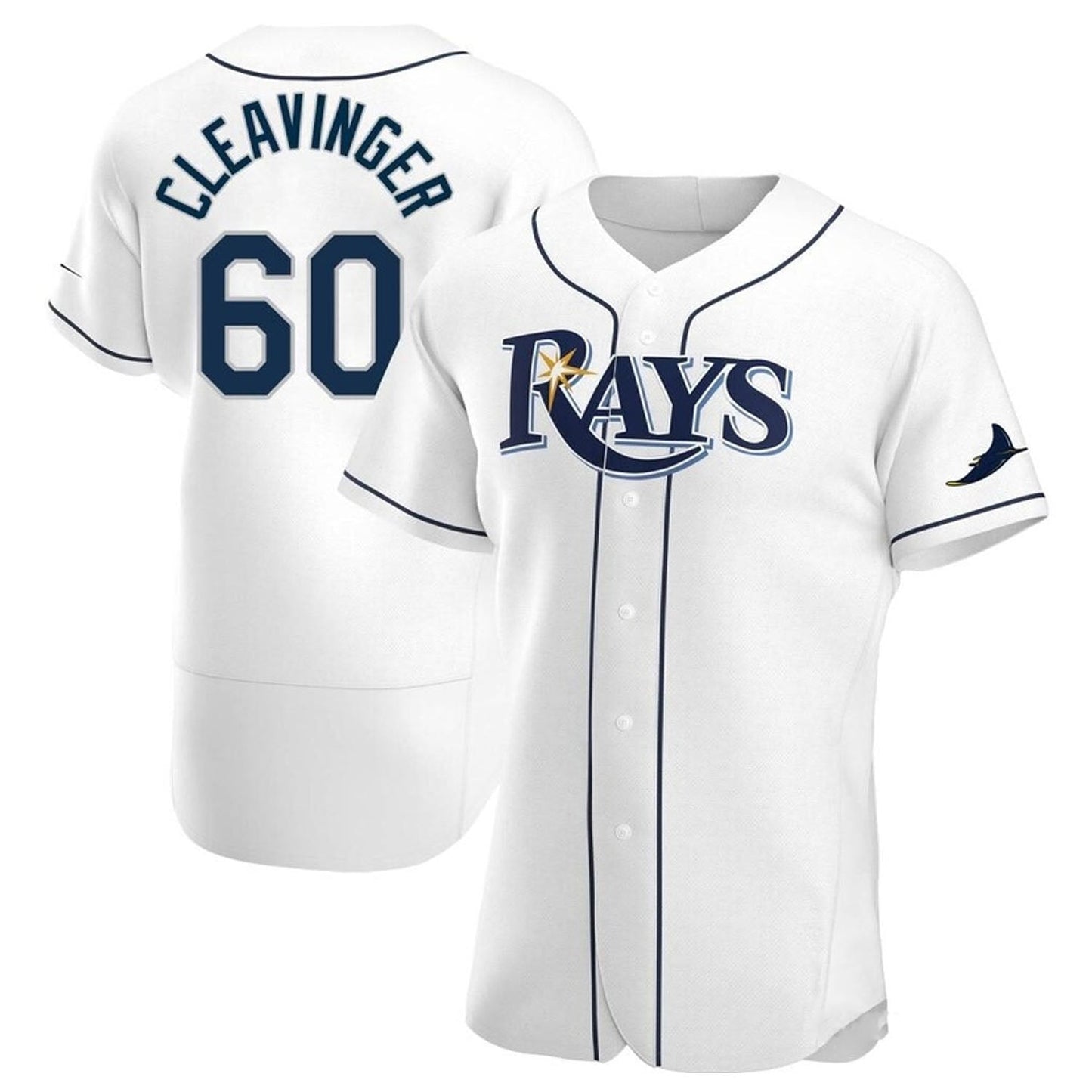 Baseball Garrett Cleavinger Tampa Bay Rays 60 Jersey
