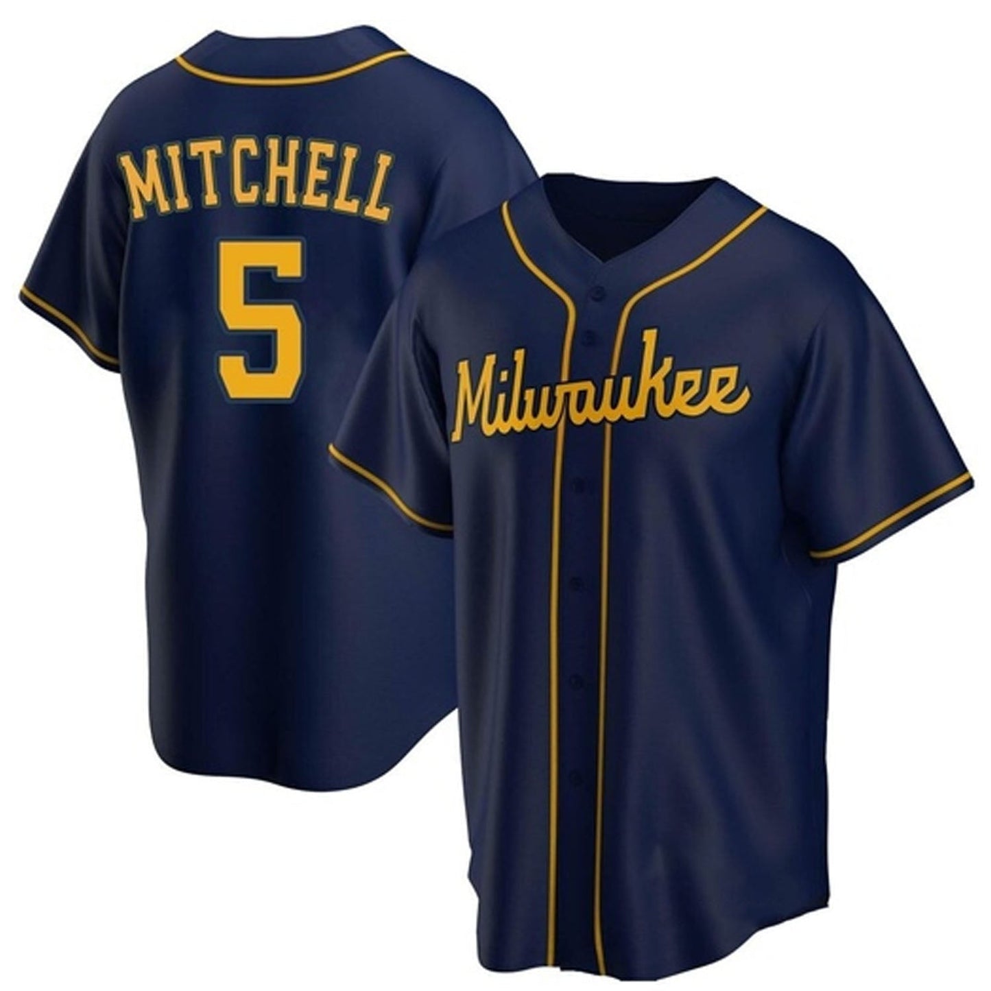 Baseball Garrett Mitchell Milwaukee Brewers 5 Jersey