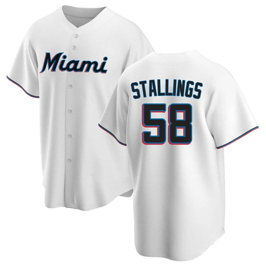 Baseball Jacob Stallings Miami Marlins 58 Jersey