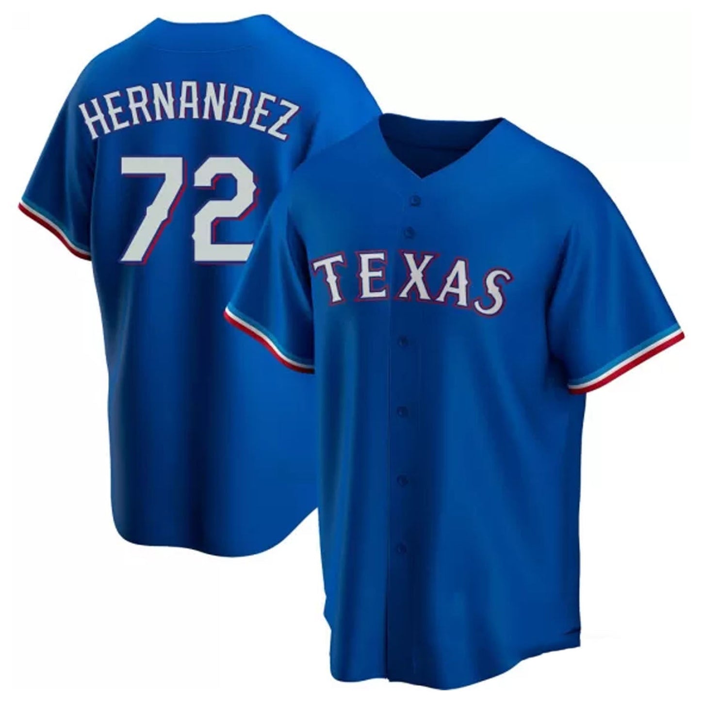Baseball Jonathan Hernandez Texas Rangers 72 Jersey