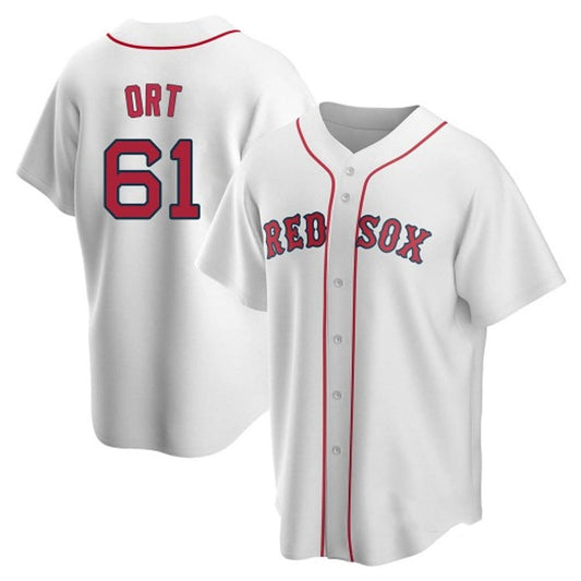 Baseball Kaleb Ort Boston Red Sox 61 Jersey