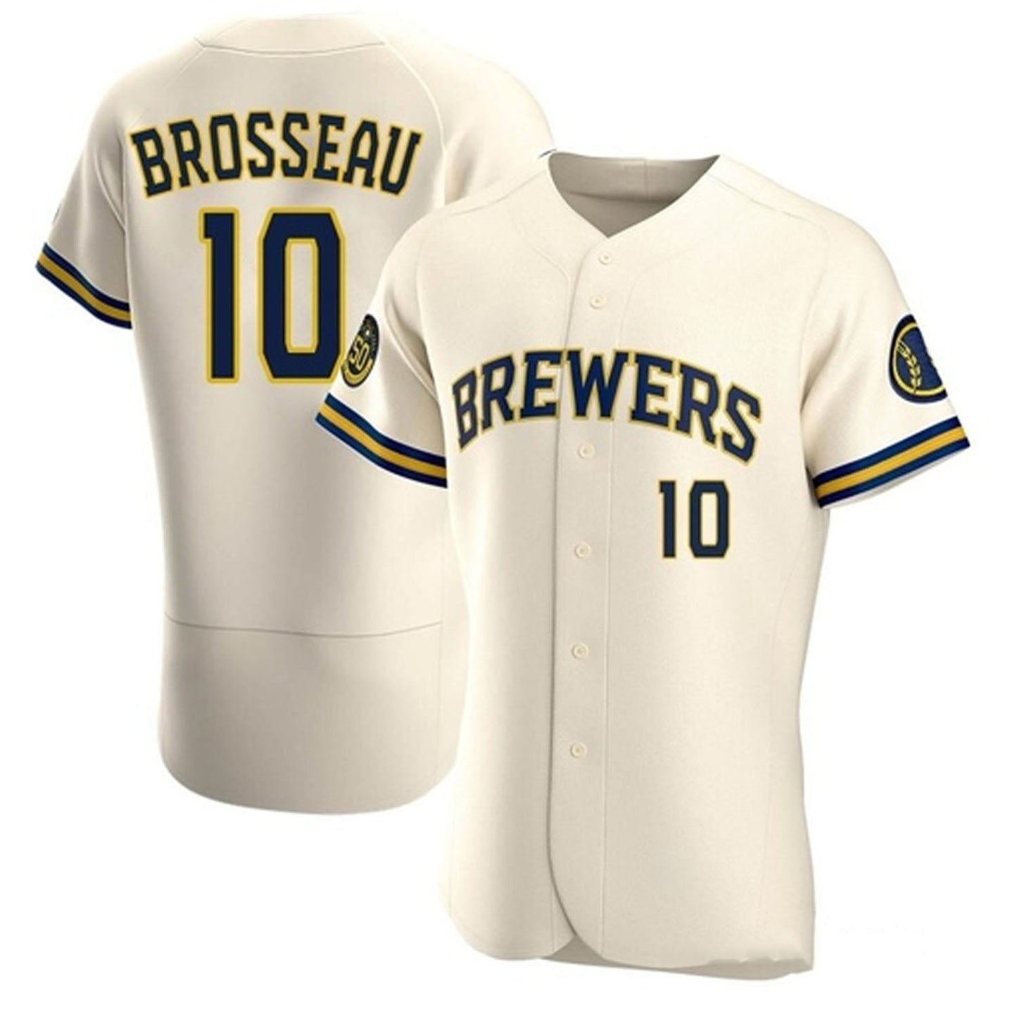 Baseball Mike Brosseau Milwaukee Brewers 10 Jersey
