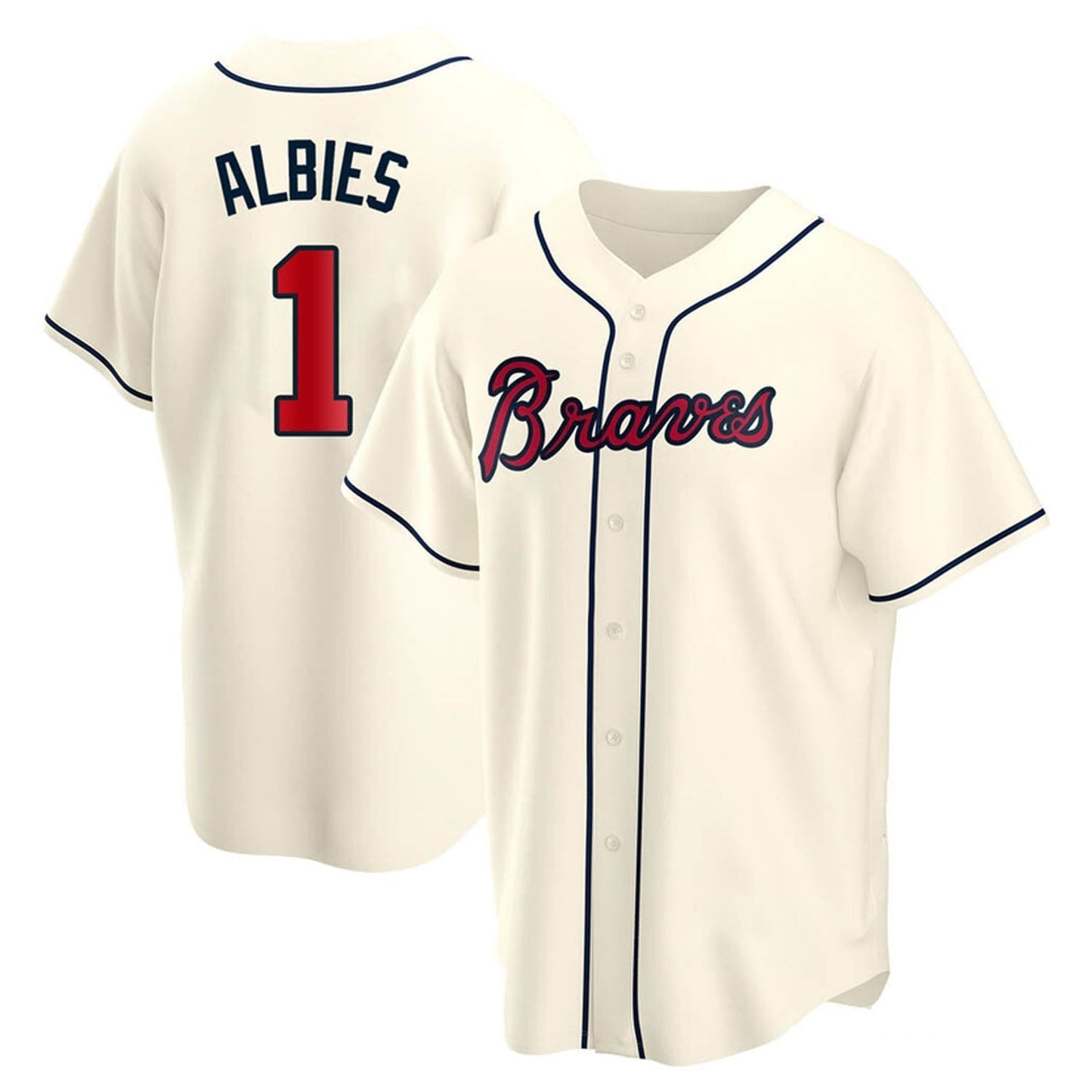 Baseball Ozzie Albies Atlanta Braves 1 Jersey