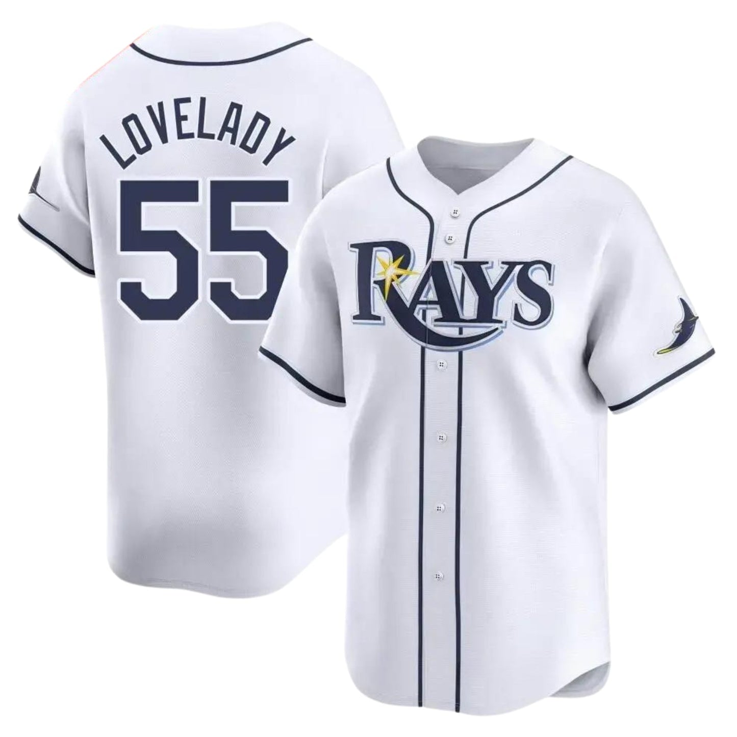 Baseball Richard Lovelady Tampa Bay Rays 55 Jersey