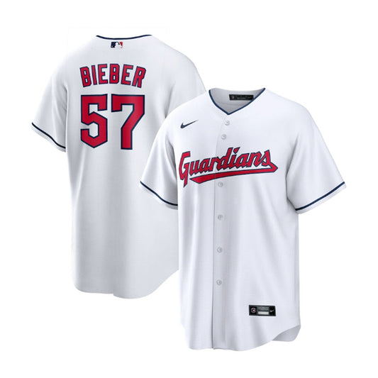 Baseball Shane Bieber Cleveland Guardians 57 Jersey