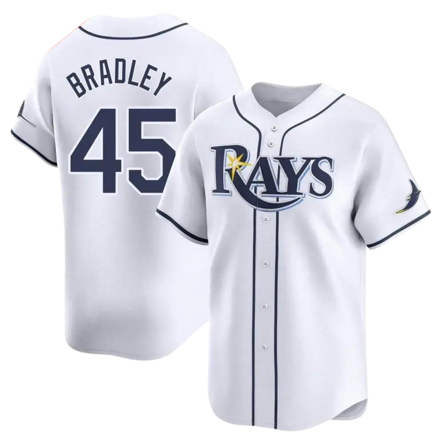 Baseball Taj Bradley Tampa Bay Rays 45 Jersey