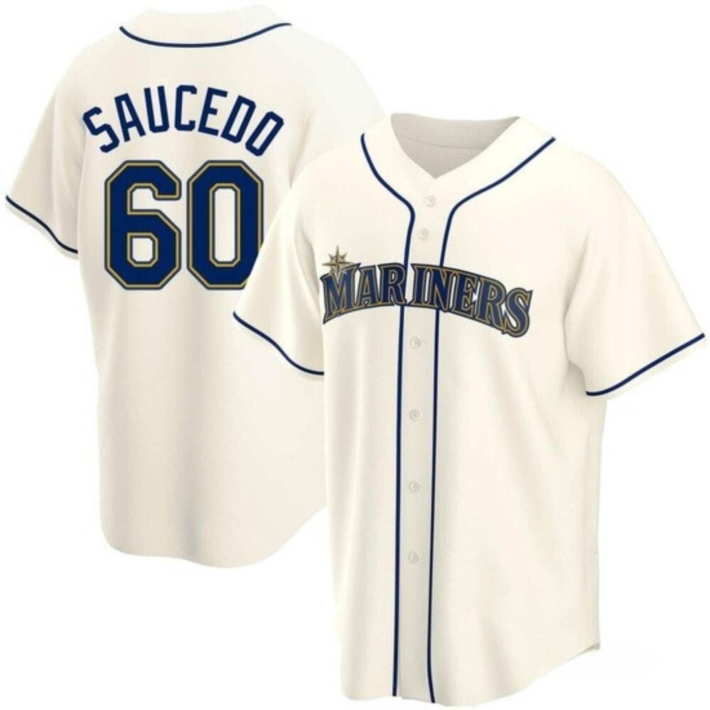 Baseball Tayler Saucedo Seattle Mariners 60 Jersey