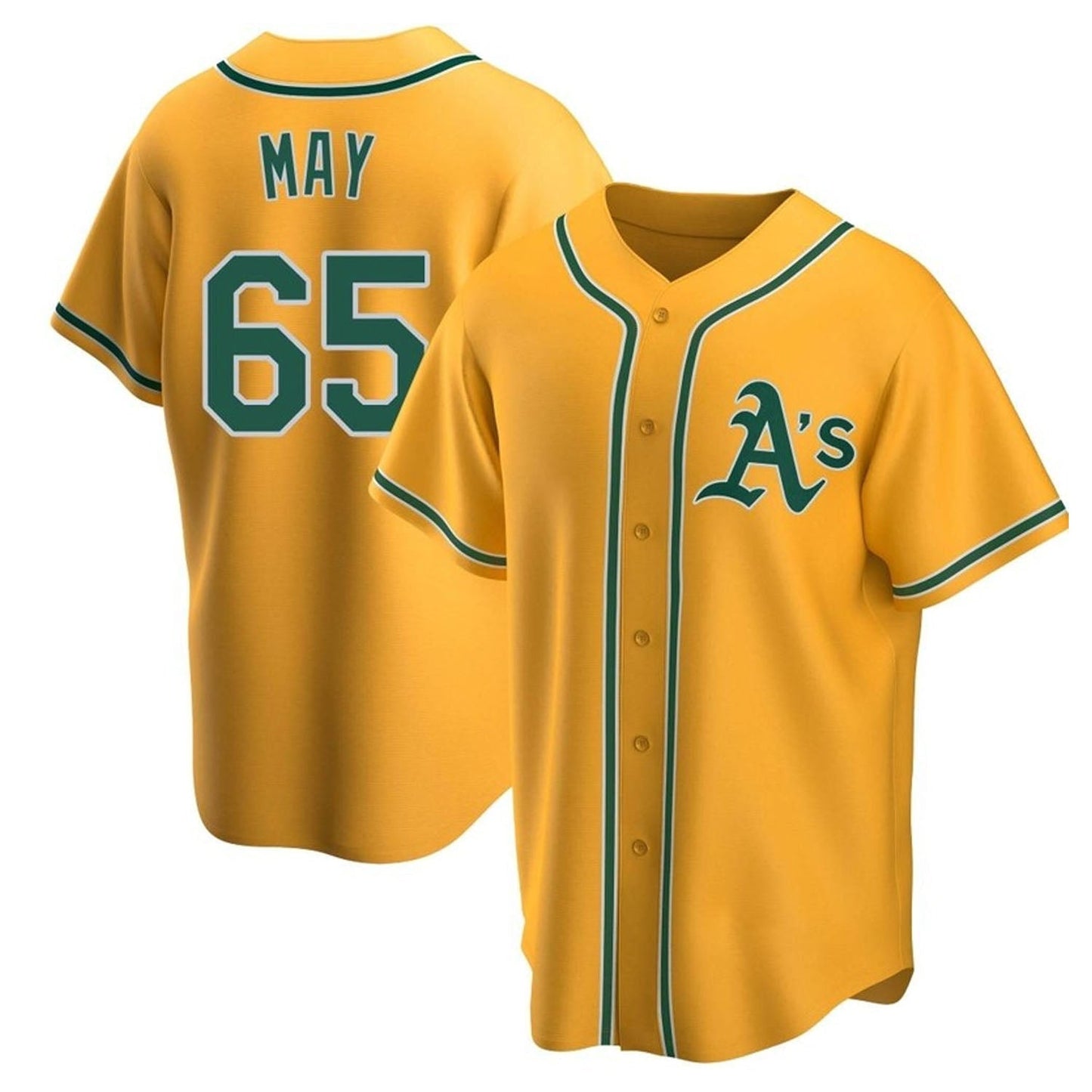 Baseball Trevor May Oakland Athletics 65 Jersey