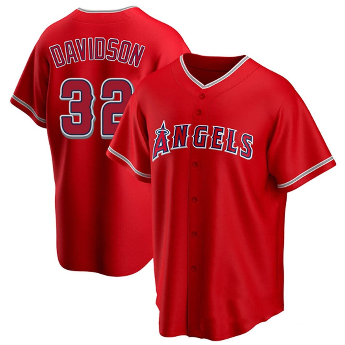 Baseball Tucker Davidson Los Angeles Angels 32 Jersey