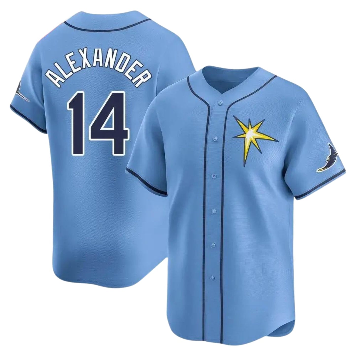 Baseball Tyler Alexander Tampa Bay Rays 14 Jersey