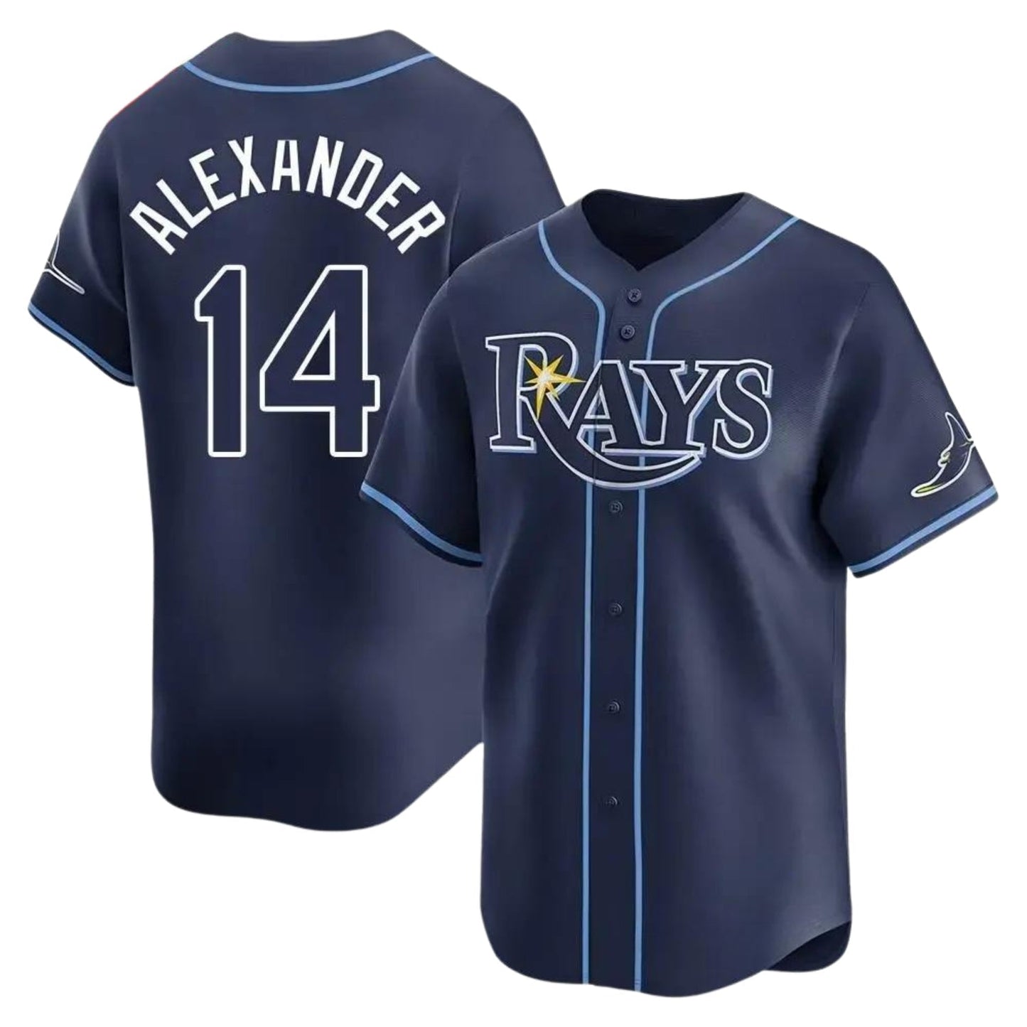 Baseball Tyler Alexander Tampa Bay Rays 14 Jersey