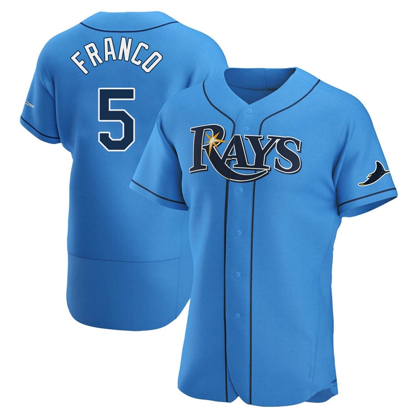 Baseball Wander Franco Tampa Bay Rays 5 Jersey