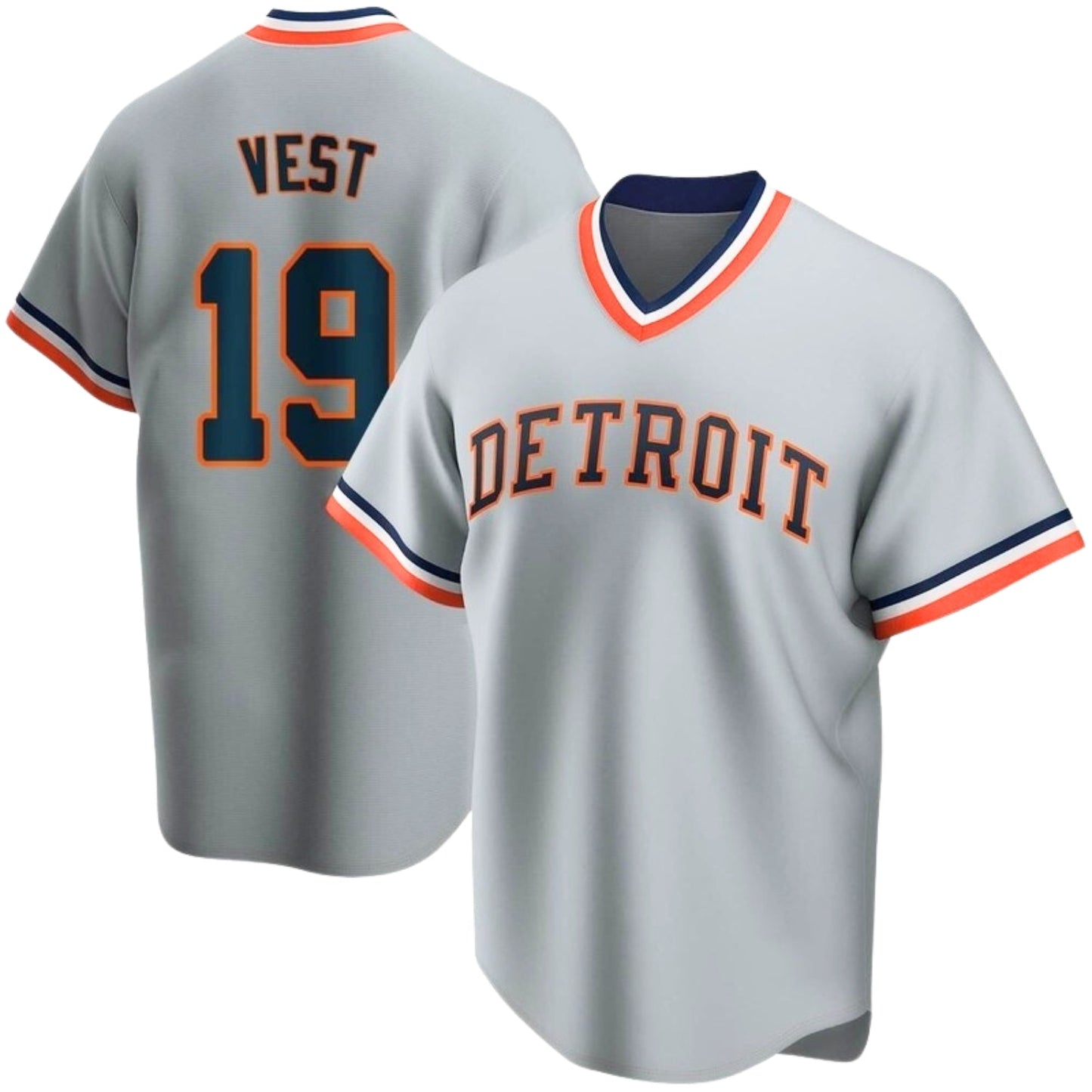 Baseball Will Vest  Detroit Tigers 19 Jersey