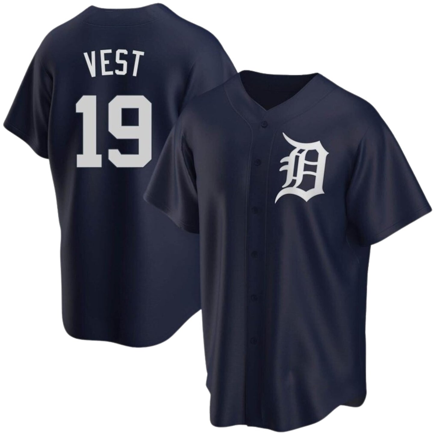 Baseball Will Vest  Detroit Tigers 19 Jersey