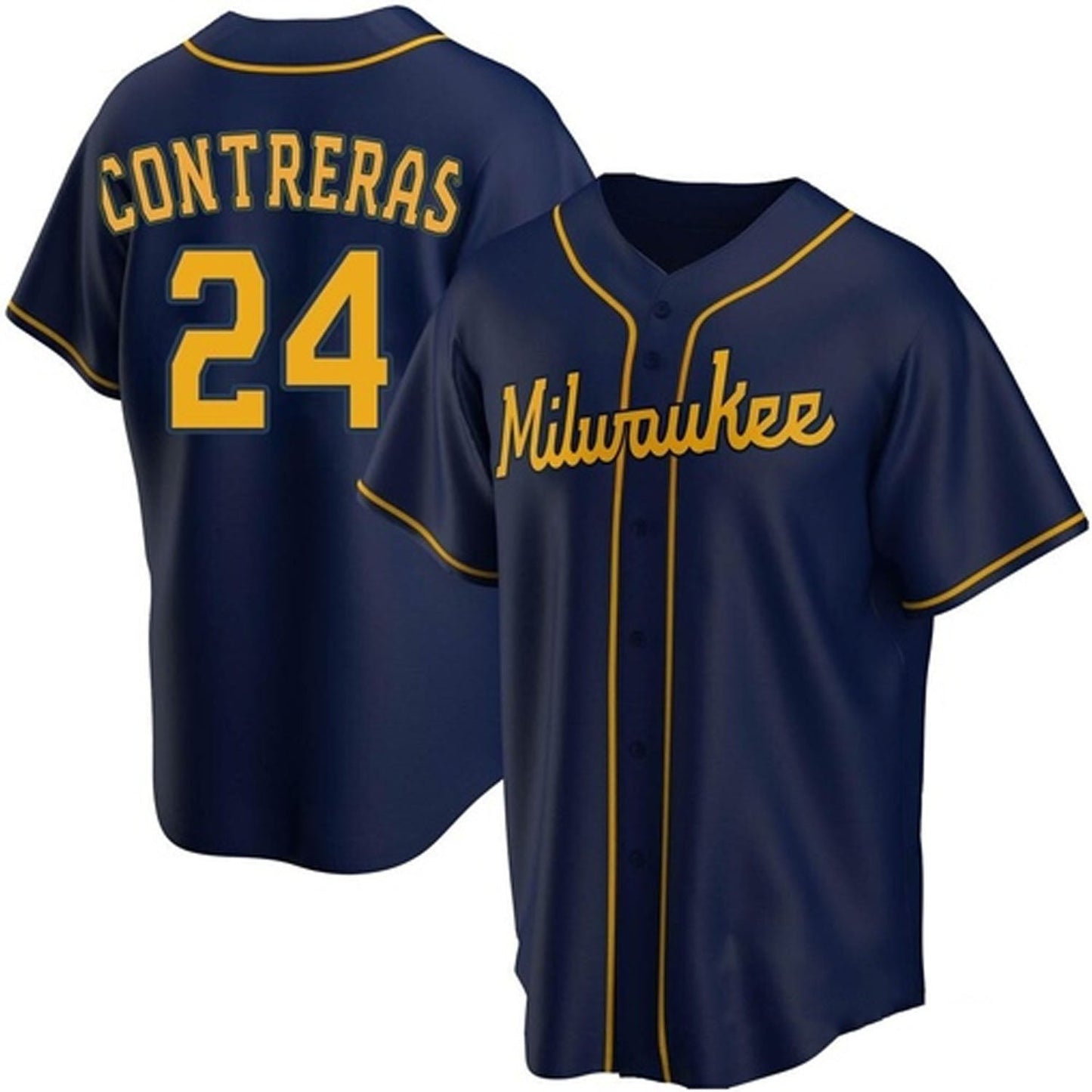 Baseball William Contreras Milwaukee Brewers 24 Jersey