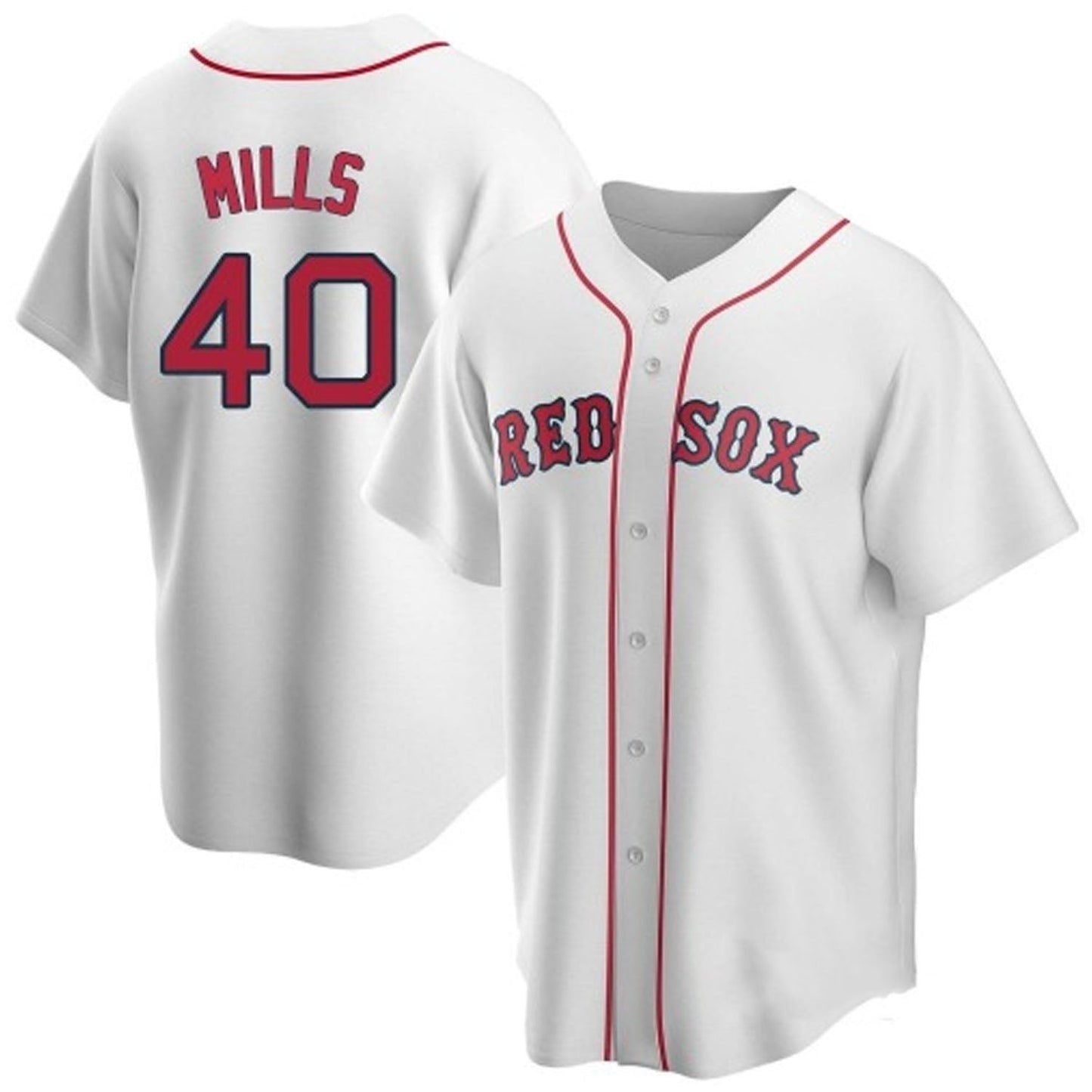 Baseball Wyatt Mills Boston Red Sox 40 Jersey