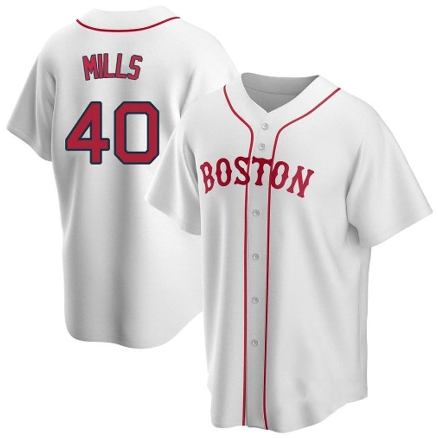 Baseball Wyatt Mills Boston Red Sox 40 Jersey