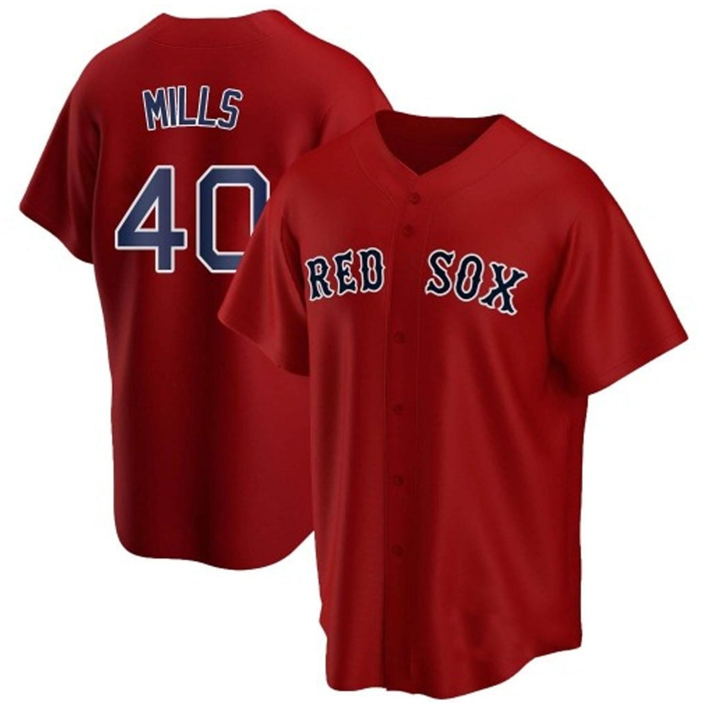 Baseball Wyatt Mills Boston Red Sox 40 Jersey