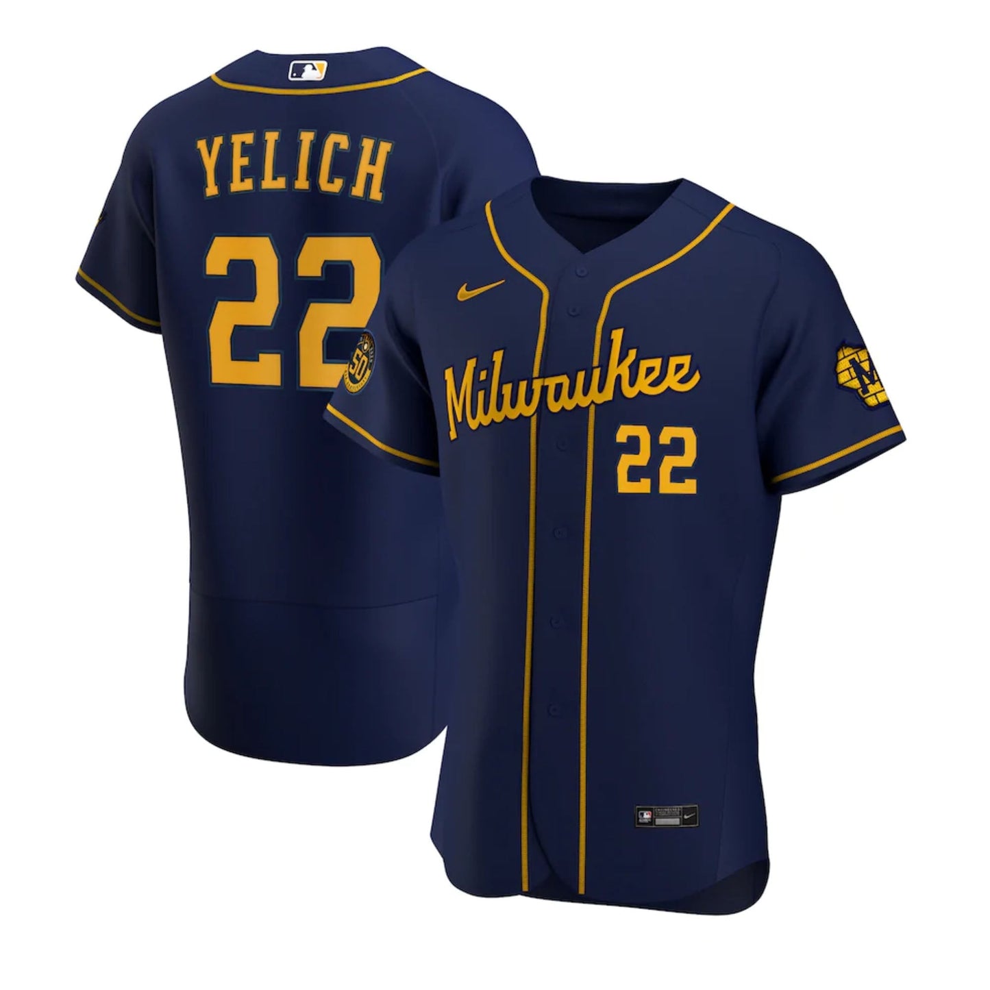 Baseball Christian Yelich Milwaukee Brewers 22 Jersey
