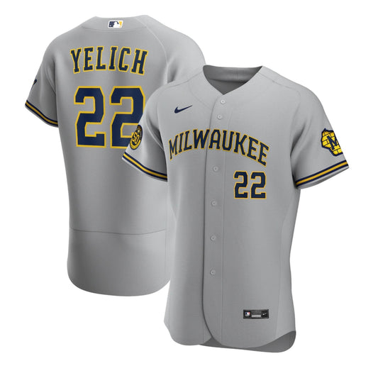 Baseball Christian Yelich Milwaukee Brewers 22 Jersey