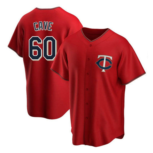 Baseball Jake Cave Minnesota Twins 60 Jersey